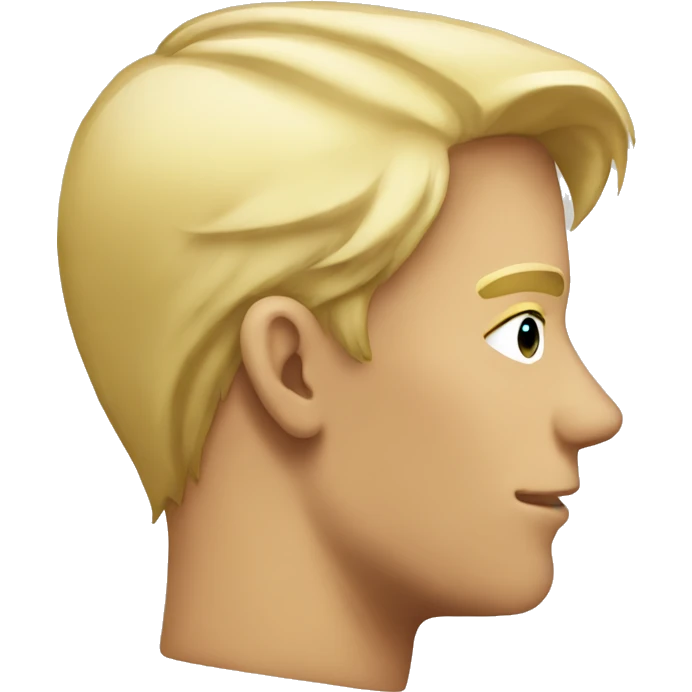 Side profile blond man emoji