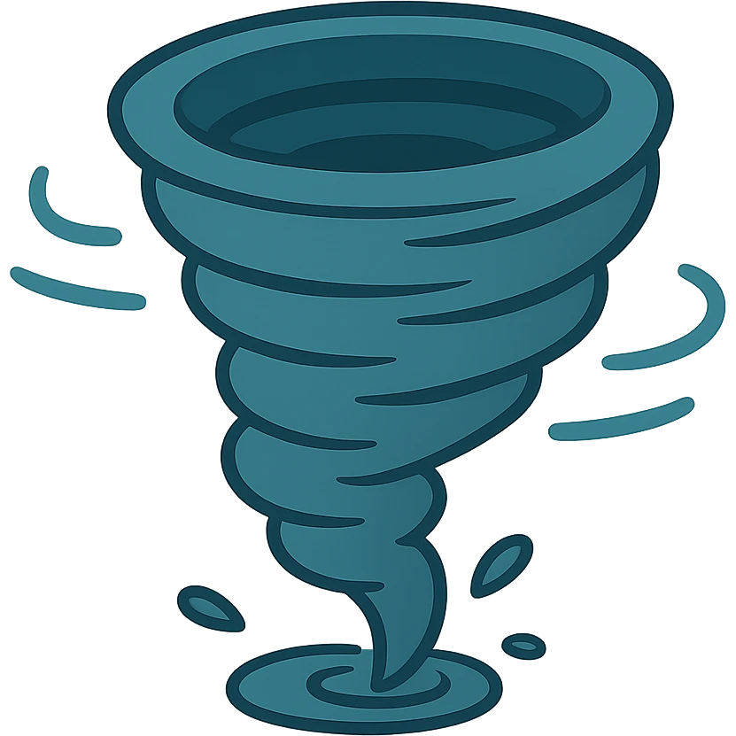 flat toon style whirlwind emoji