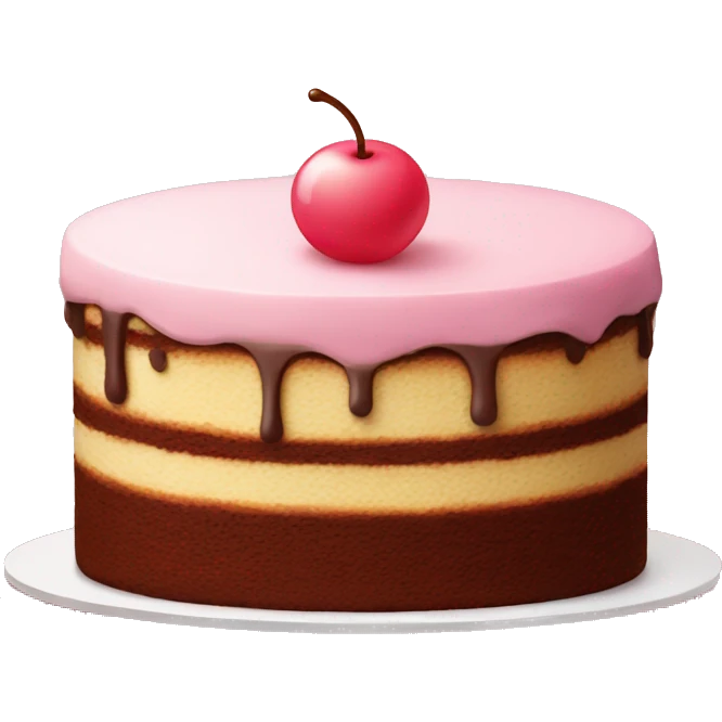Cake with a smiley face emoji
