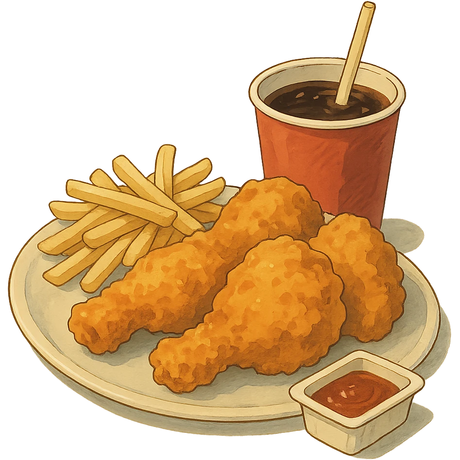 fried chicken meal emoji