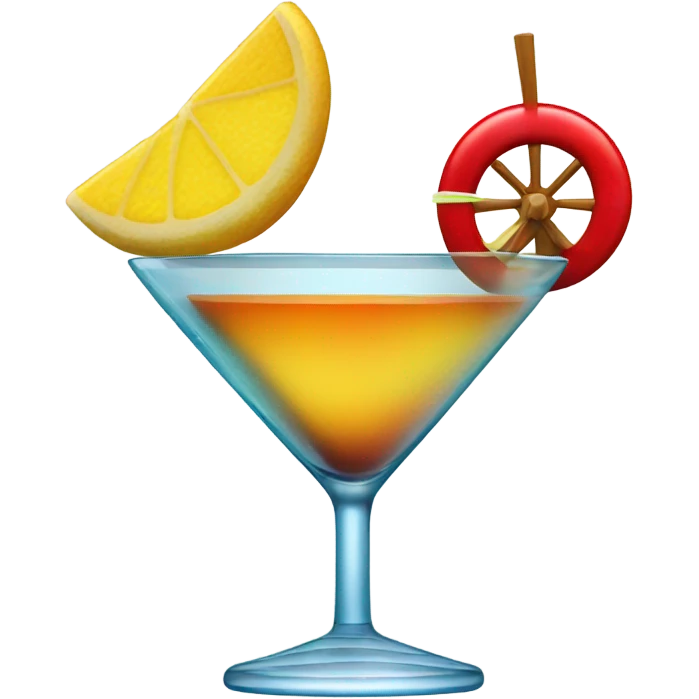 Cruise liner with legs drinking a cocktail emoji