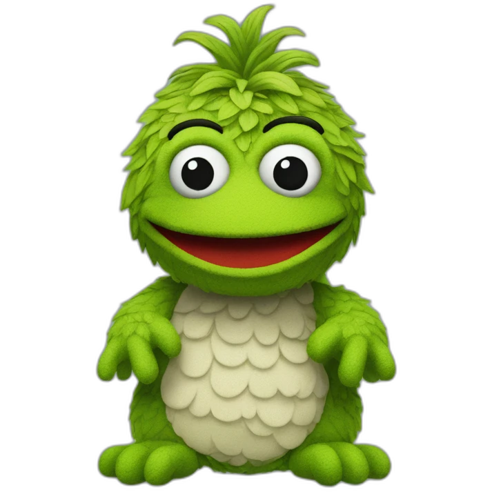 sesame street kappa yokai puppet emoji