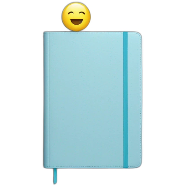 couverture agenda bleu clair uni emoji