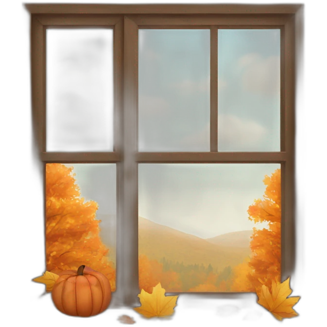 Autumn is outside the window emoji