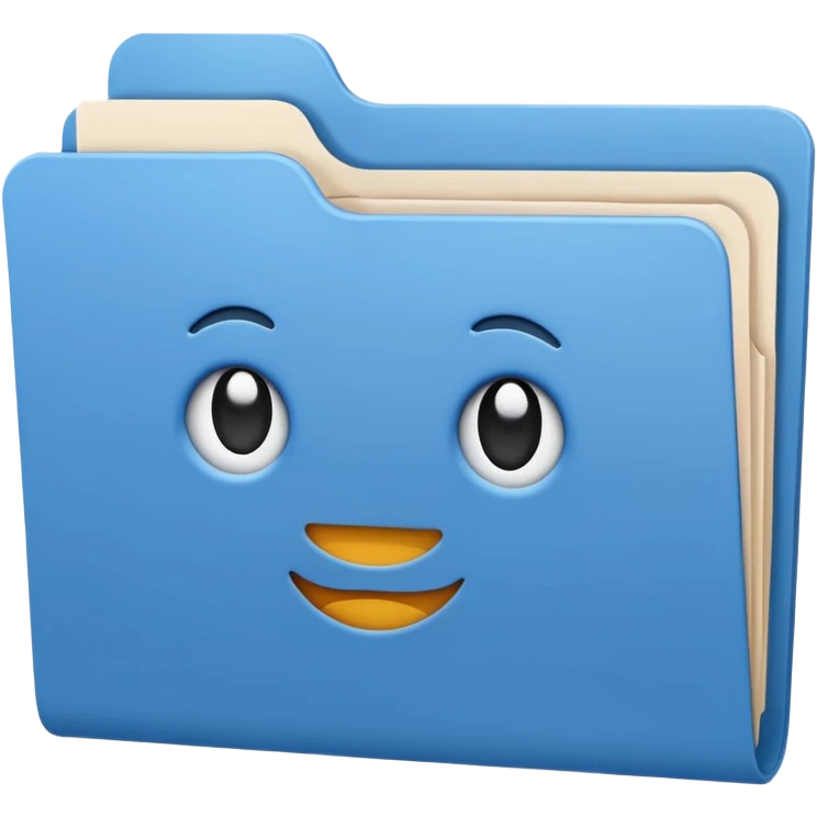 a blue file emoji