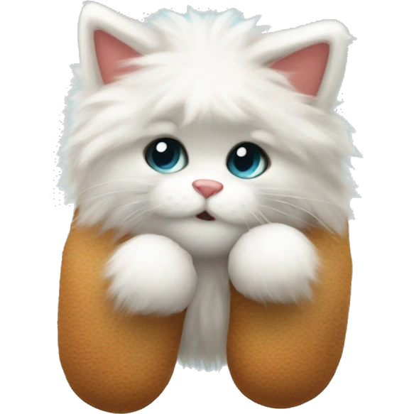 Cute fluffy mittens emoji