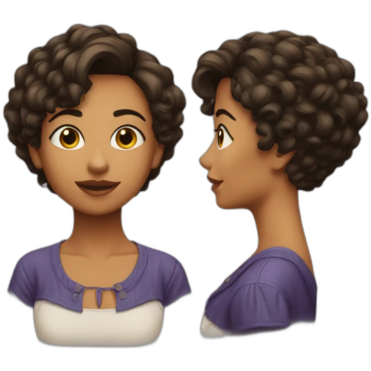 élisa de almeida short hair emoji