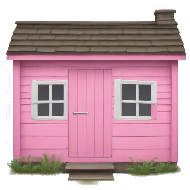 Pink shack emoji