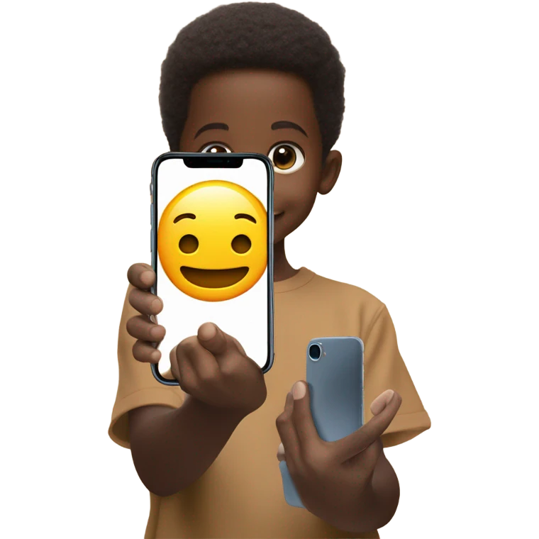 iPhone 16 pro desert titanium hold on boy emoji