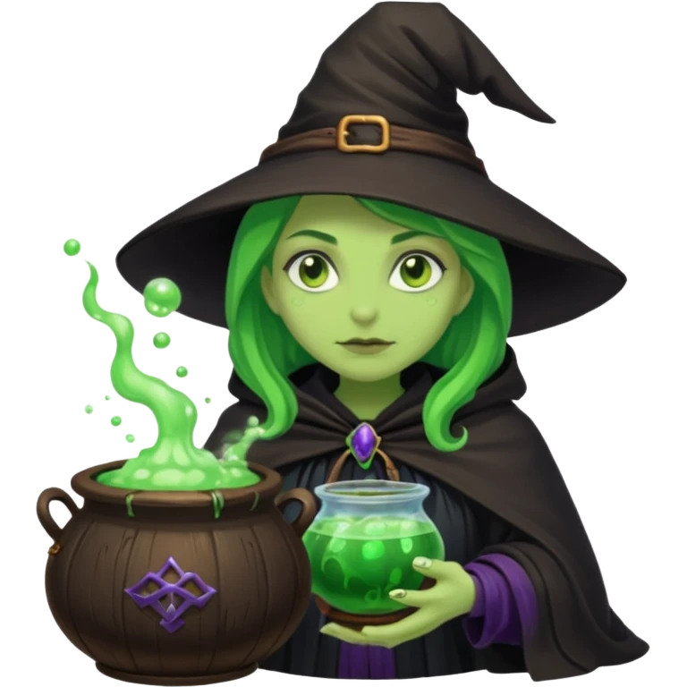 green witch cooking potion emoji