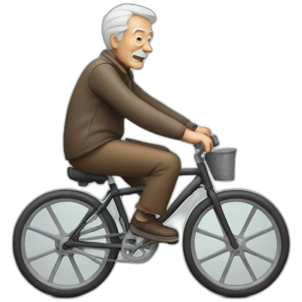 old man riding a bike downhill emoji