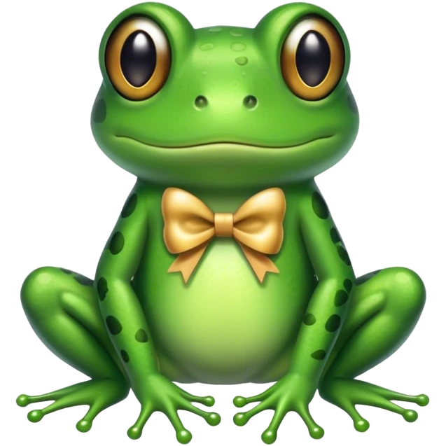 frog with bow emoji