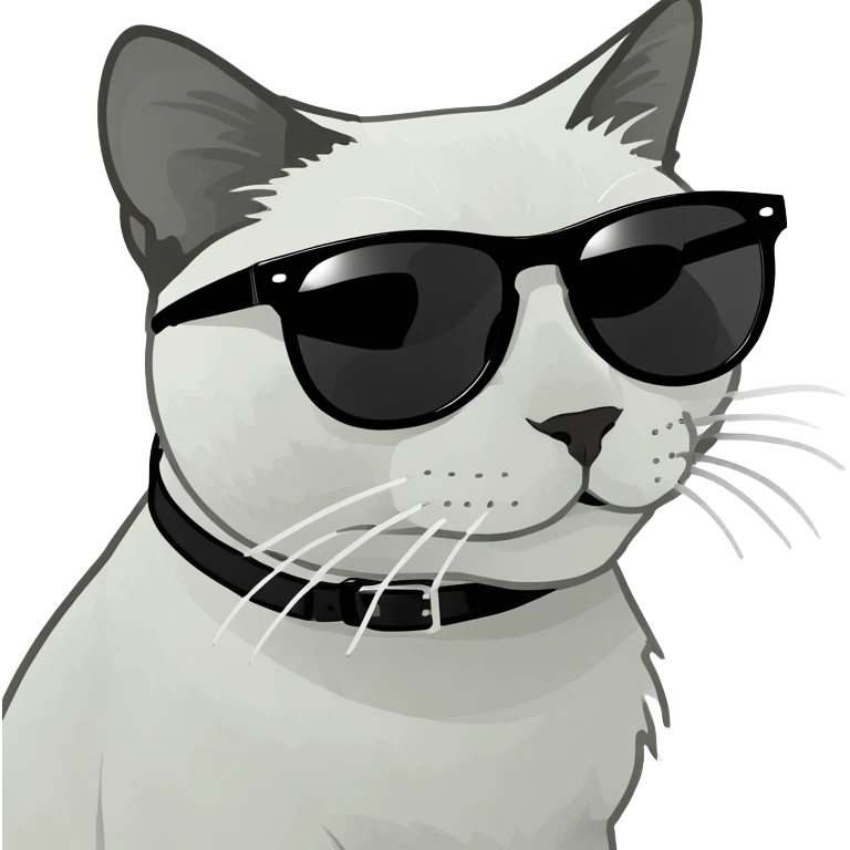 Cat with sunglasses emoji