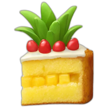right side up pineapple cake emoji