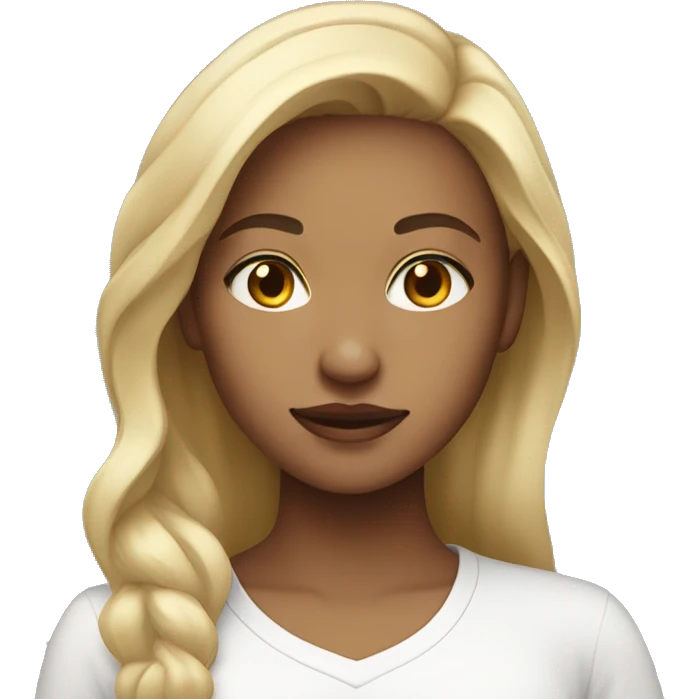 Light-skinned girl in white shirt emoji