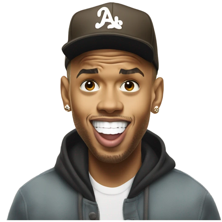 Hyper Realistic Chris Brown singing to Karruche  emoji