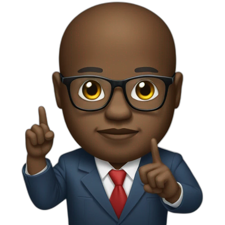felix antoine tshisekedi with two fingers emoji