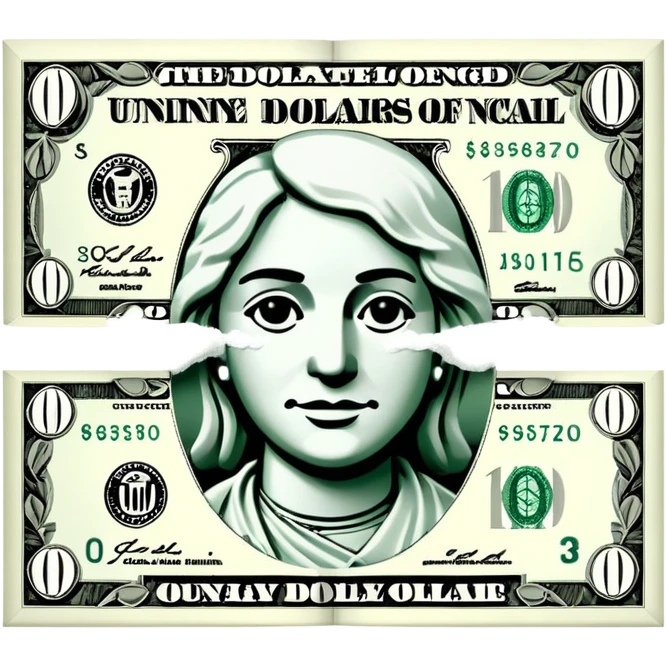Cokaine dollar bill emoji