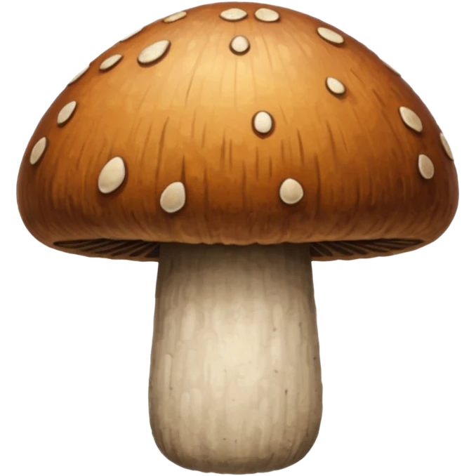 Brown Veiny mushroom head emoji
