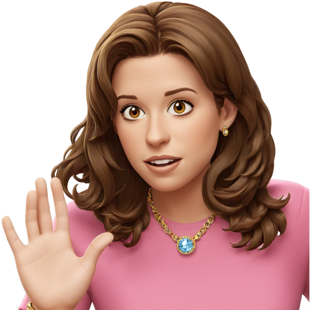 brown haired girl with jewelry emoji