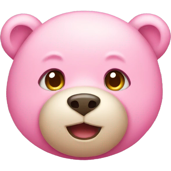 cute pink bear emoji