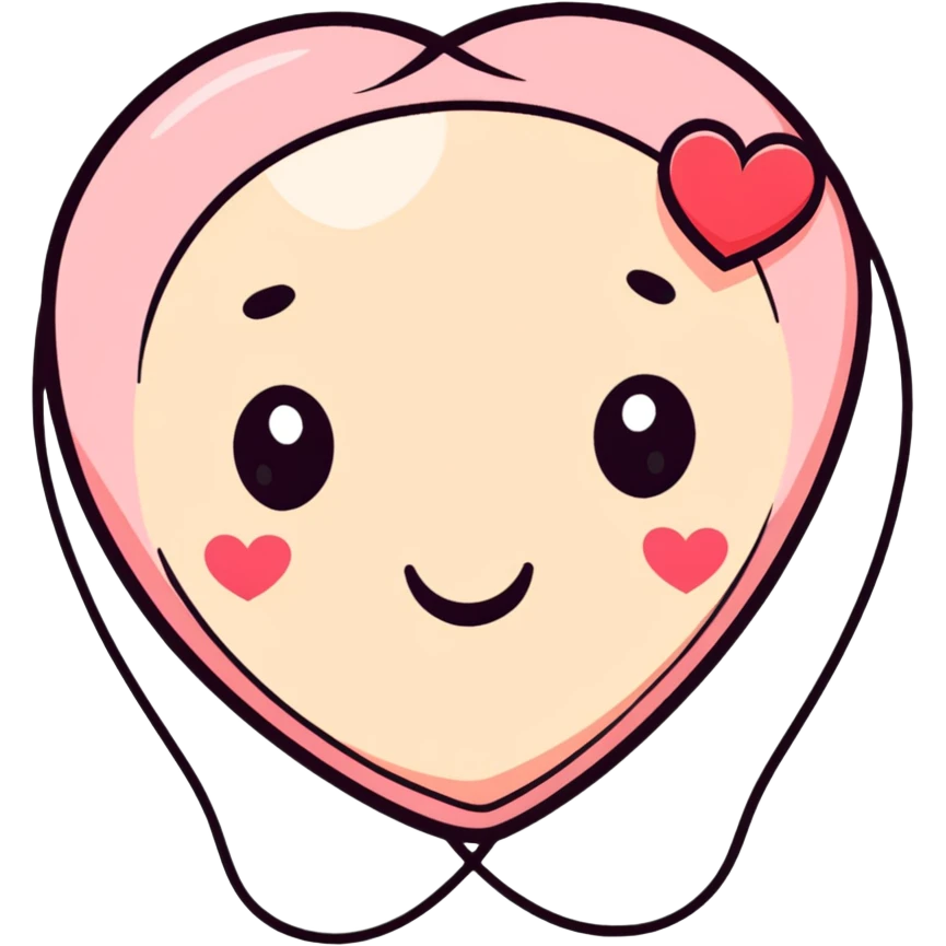 blushing face with hearts around it emoji