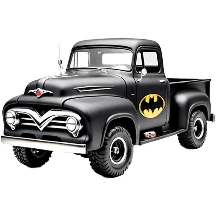1:10 off-road lcg burning Basher Wednesday Adam’s CatWoman’s 1954 blackened tarnished hotrod ford extended cab rc pickup (extra wide low-profile pin tires without fenders) emoji