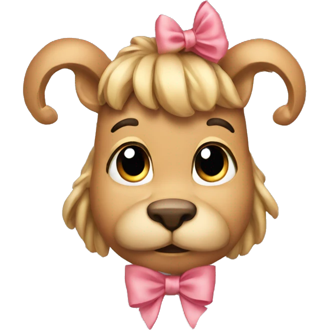 Dear with a bow emoji