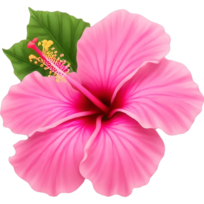 Pink hibiscus  emoji