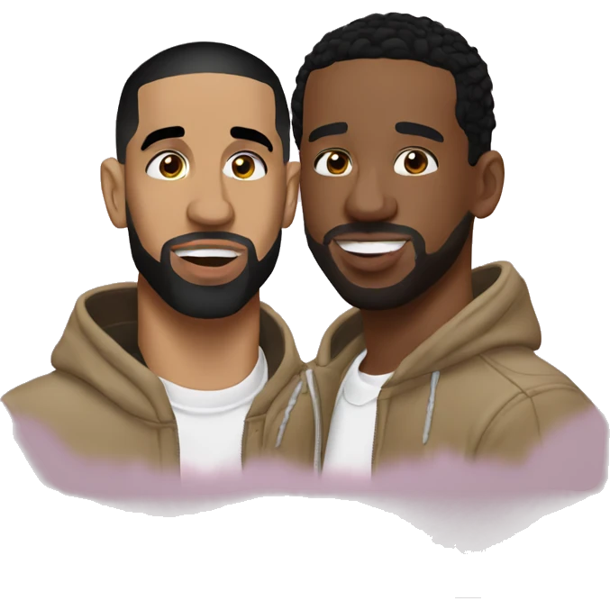 Drake and travis Scott love emoji