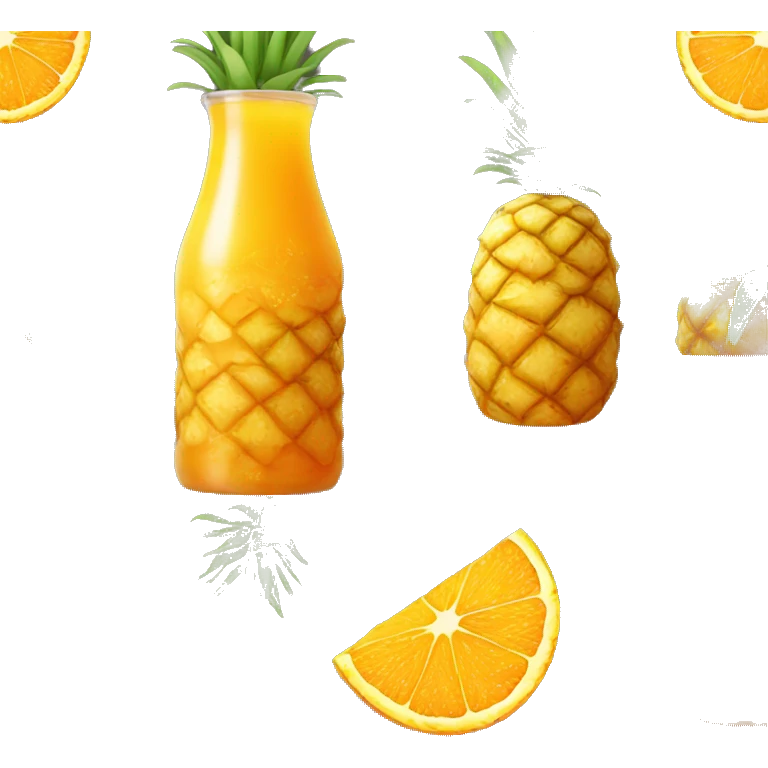 pineapple juice with oranges emoji