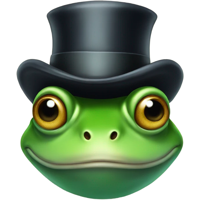 Frog in a top hat emoji