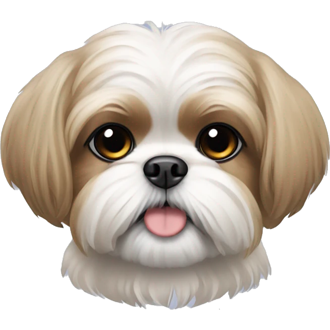 mini beige shih tzu  emoji
