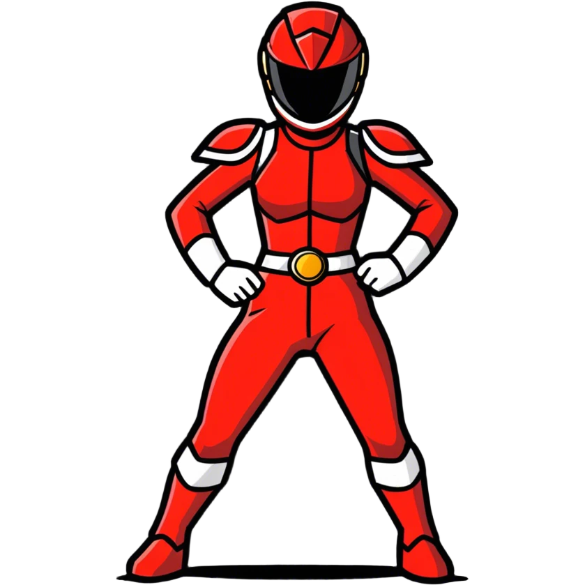 Female red ranger emoji