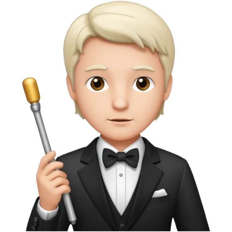 Orchestra conductor baton white emoji