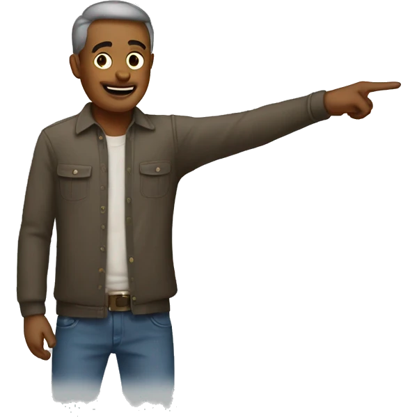 man pointing to his own dad emoji