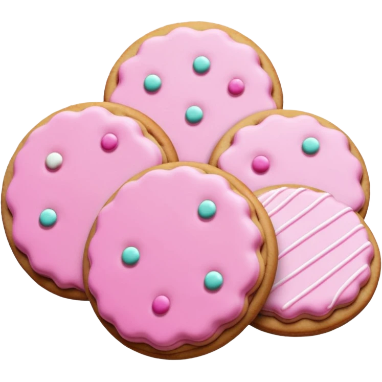 Natale rosa, biscotti estetico emoji