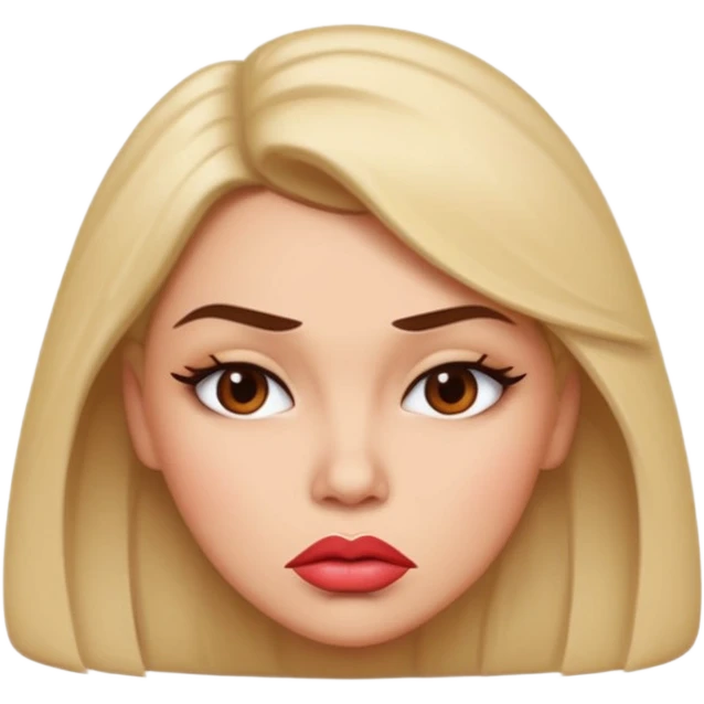 sassy lip puckered face  emoji