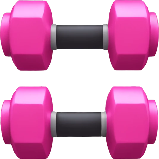 Pink dumbbells  emoji