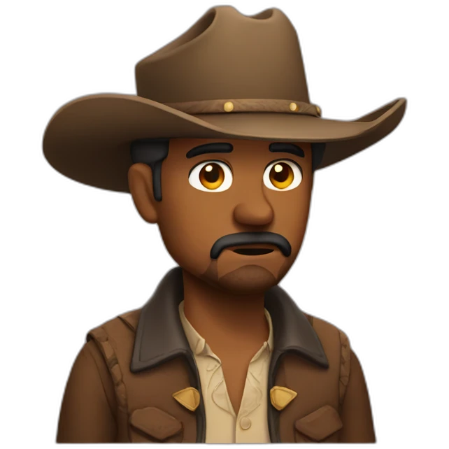sad cowboy emoji