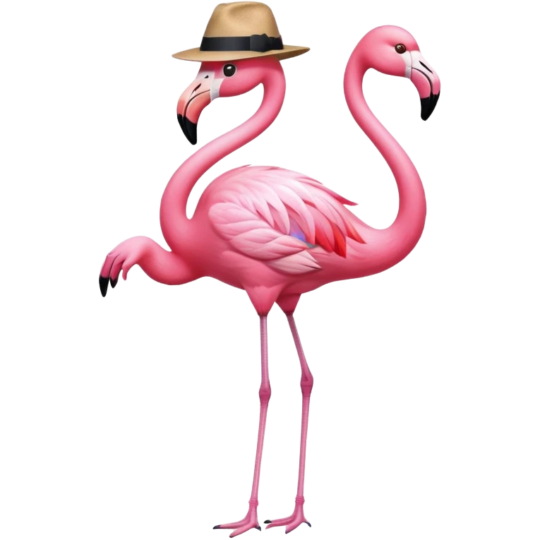 Fedora Flamingo emoji