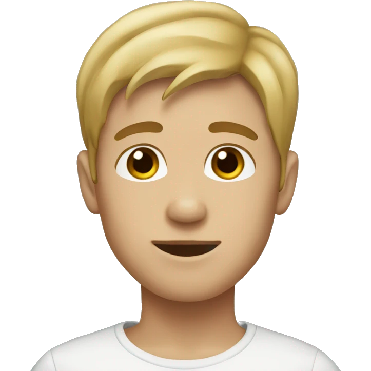 boy with brown hair and blonde tips emoji