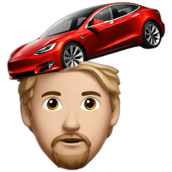 Tesla red emoji