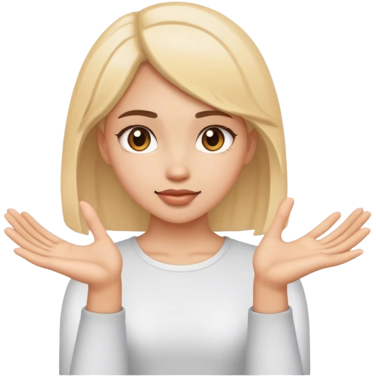 OMG girl with hands emoji