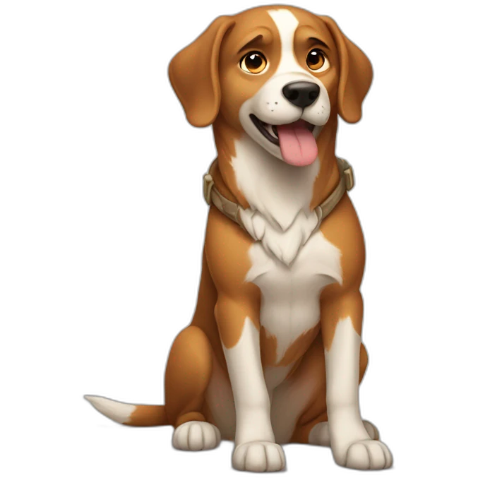 Brave dog emoji