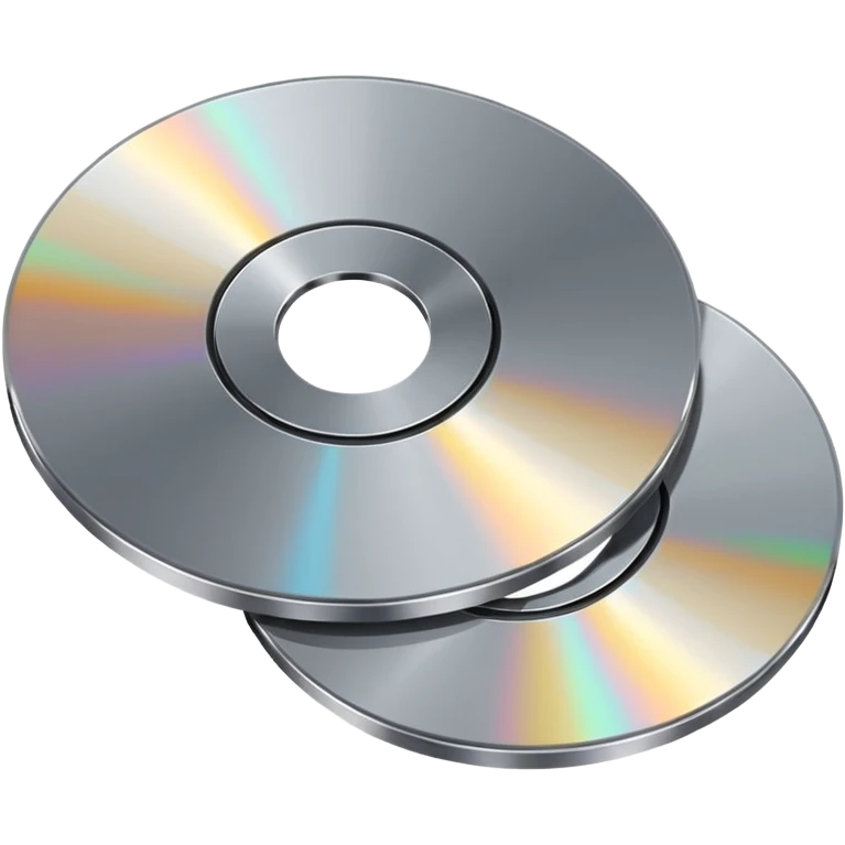 two metal computer disks emoji
