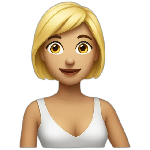 A woman posing emoji
