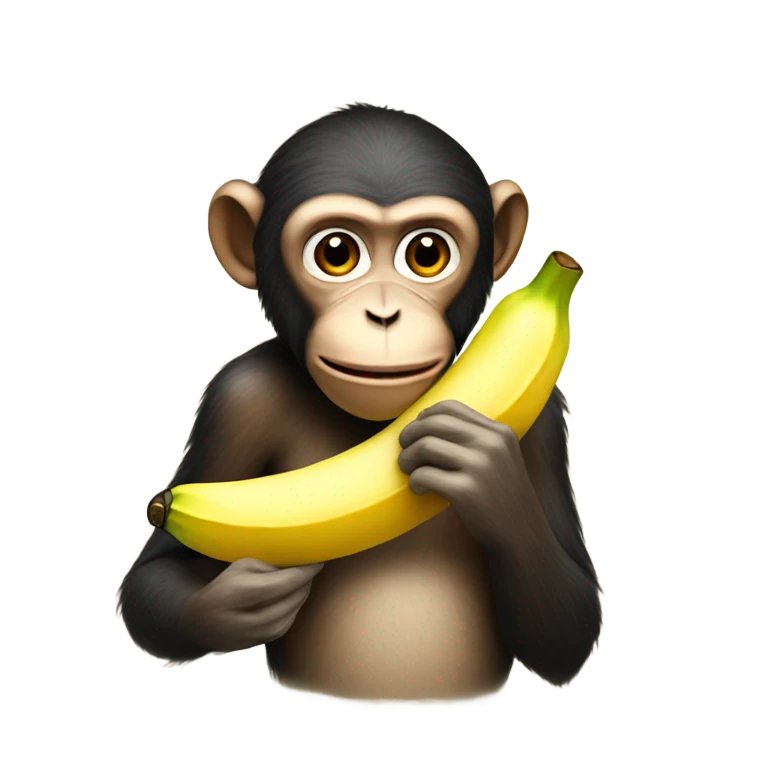 monkey eating banana emoji