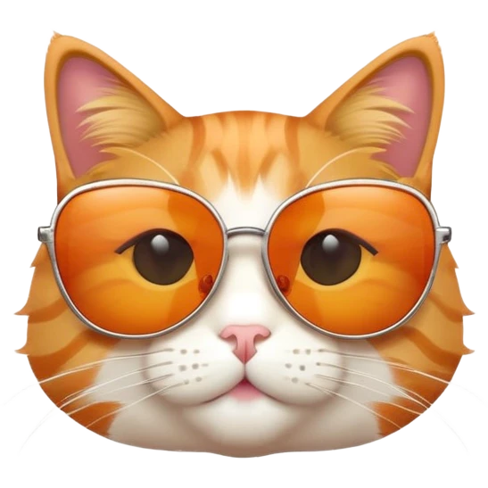 Cat with sunglasses emoji