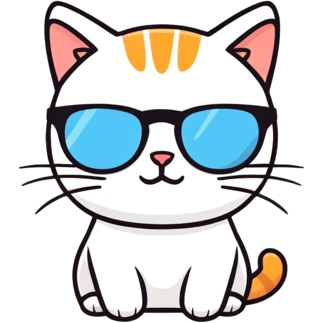 Cat with sunglasses emoji
